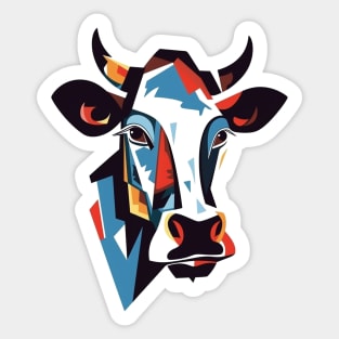 The Picasso Herd: Where Cows Become Works of Art Sticker